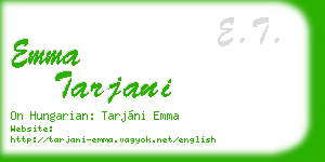 emma tarjani business card